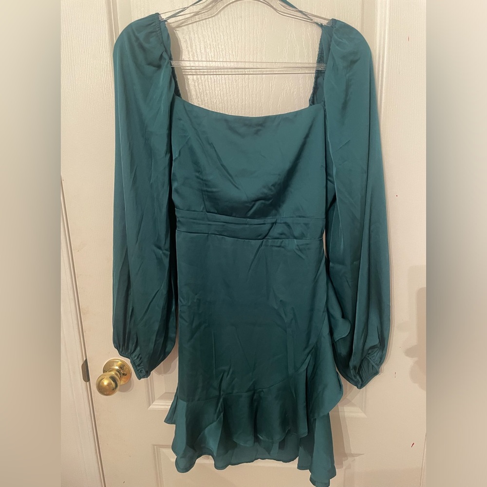 Green Formal Silk Dress